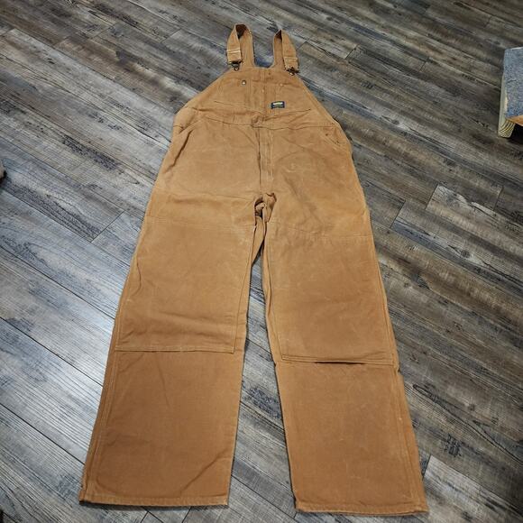 VTG OshKosh B'Gosh Overalls Carpenter Brown Men's Workwear 40x30 2259 - Picture 2 of 11